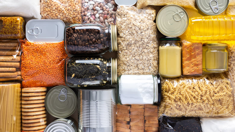 collection of pantry staples
