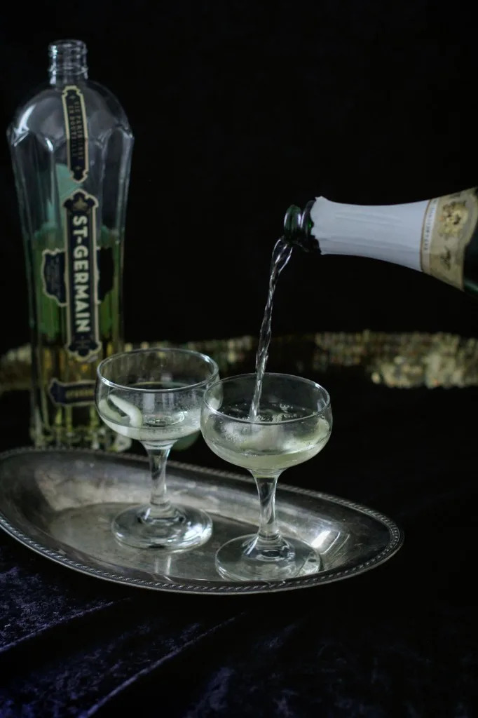 St. Germain-champagne cocktail