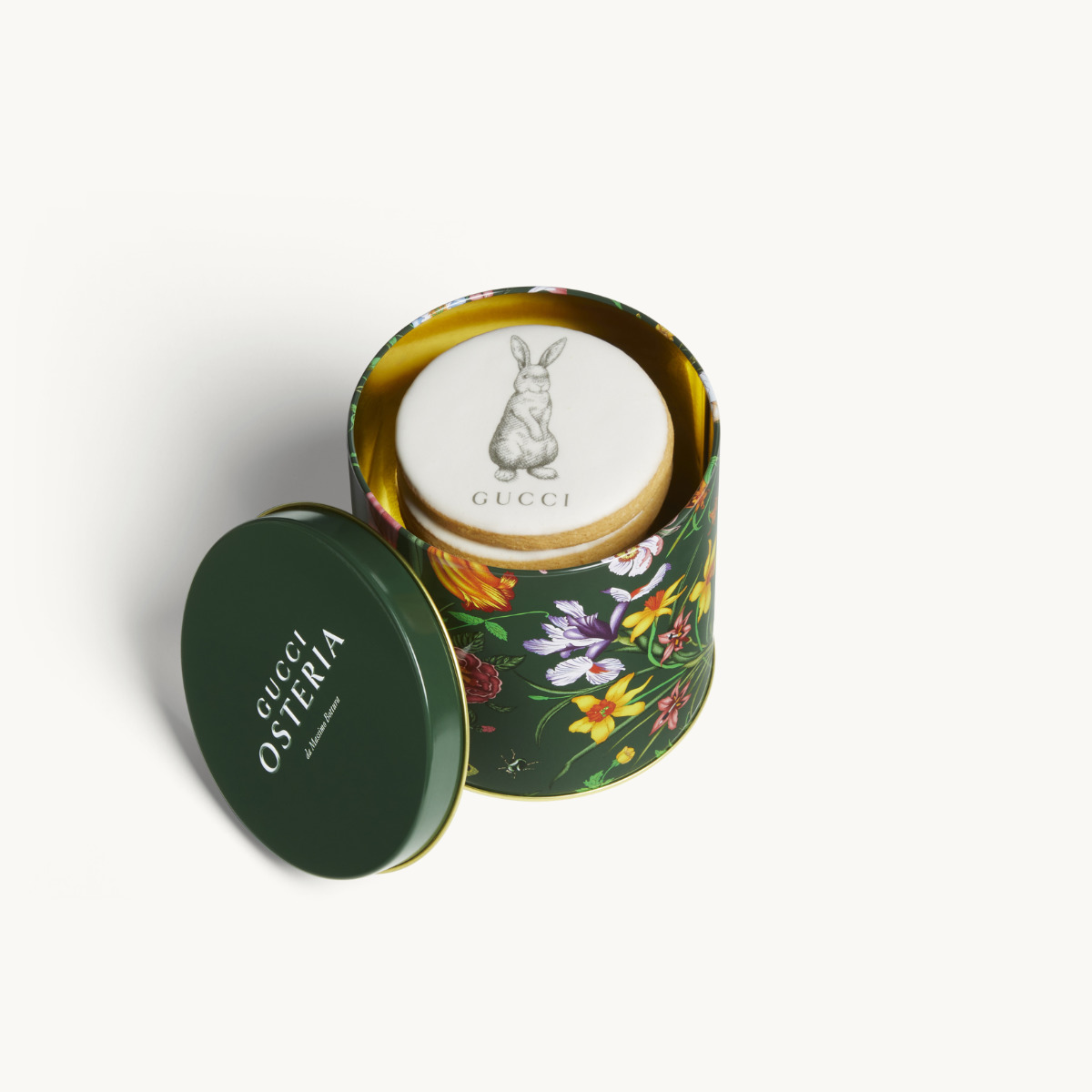 Gucci Osteria spring seasonal desserts in Gucci Flora packaging