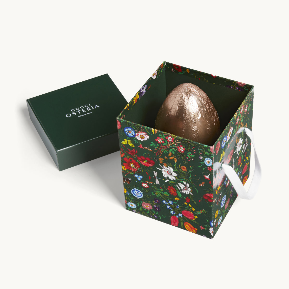 Gucci Osteria spring seasonal desserts in Gucci Flora packaging