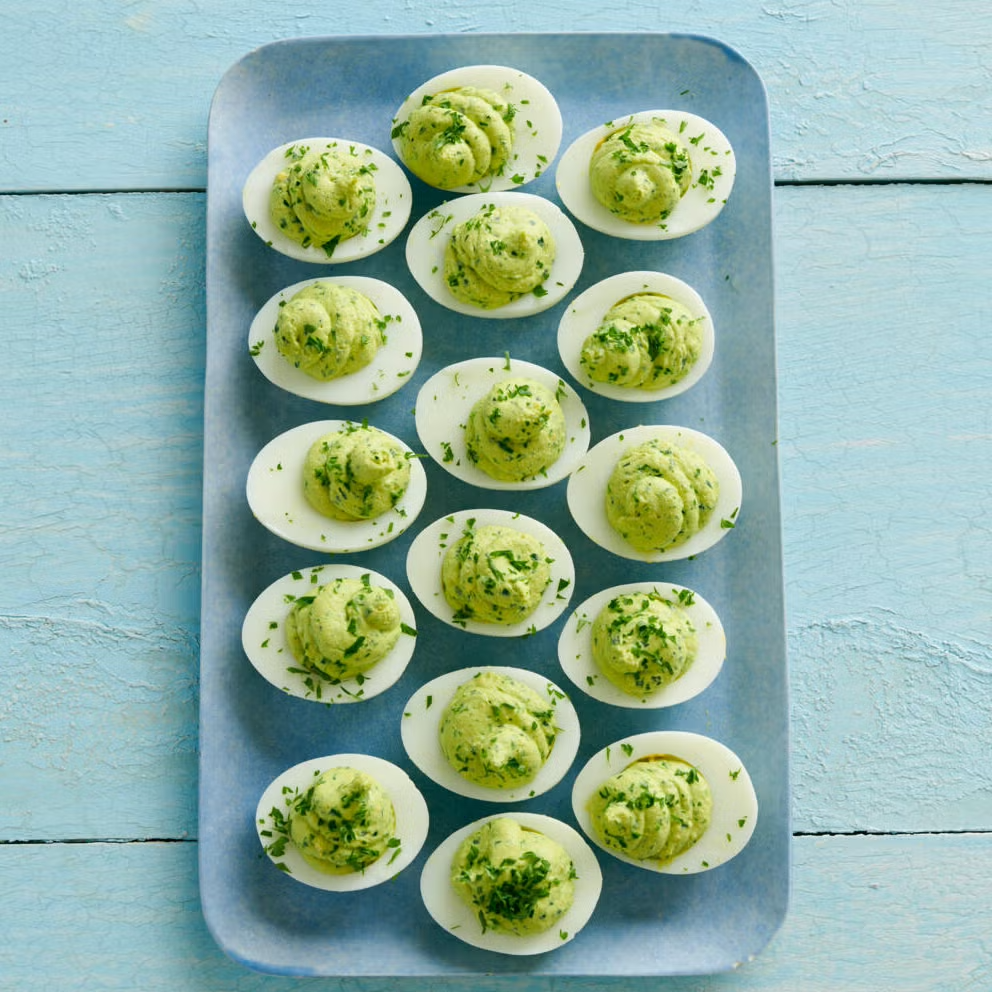 green goddess deviled eggs for easter lunch