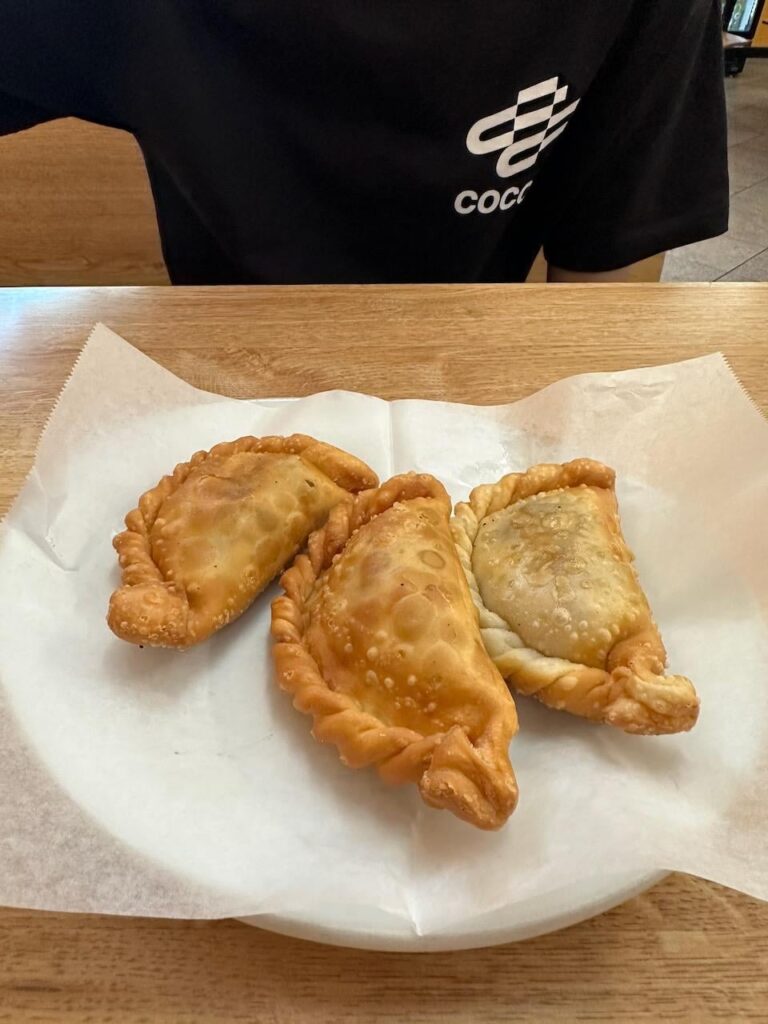 Empanadas de Carne and an Asada burrito from Ave Maria in El Sereno