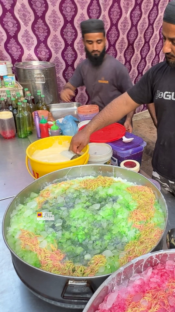 Jungle Falooda - Mix Color Ice Cream Jelly Sev Vermicelli Falooda - Rabdi Falooda