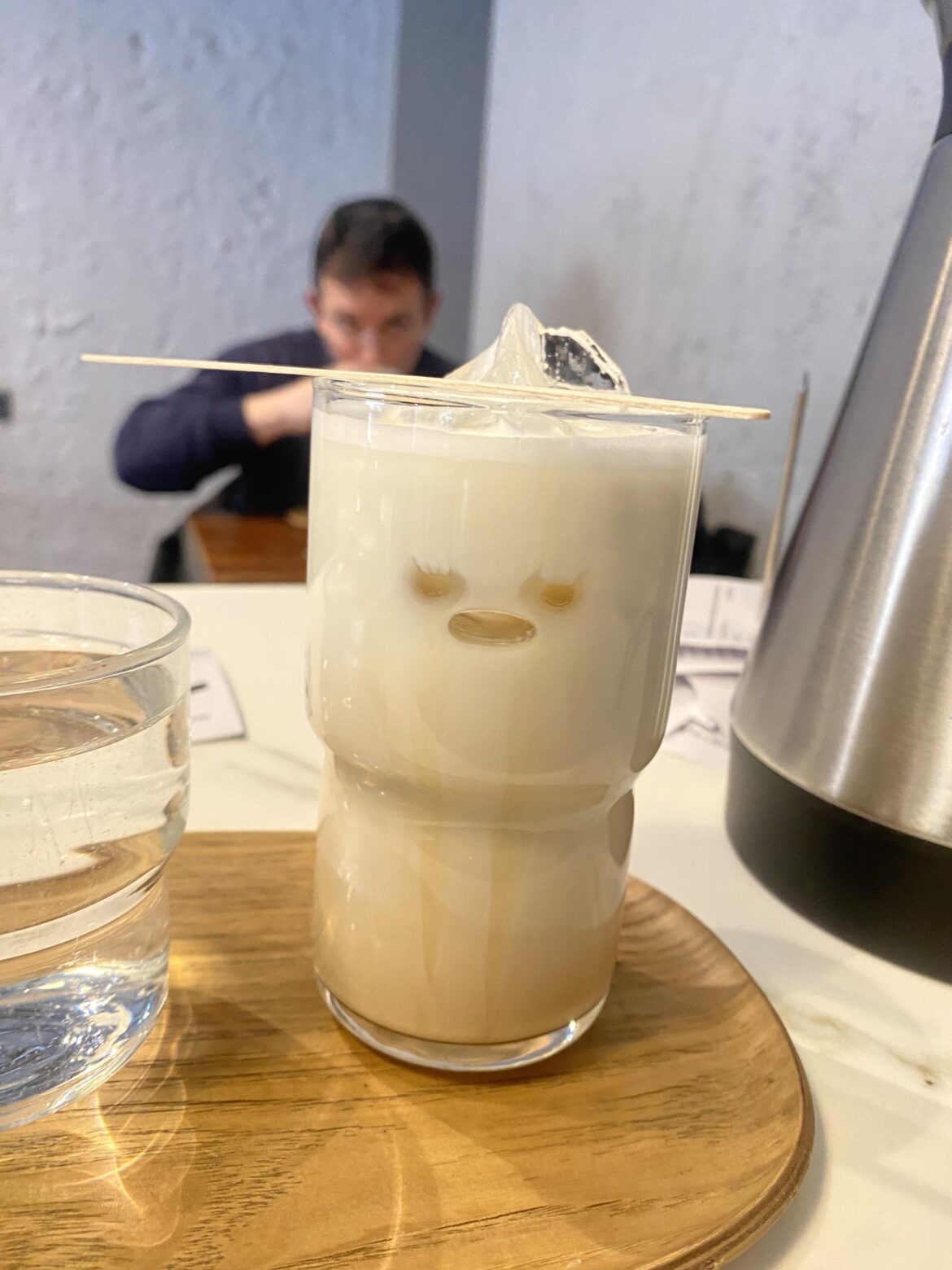 This iced chai latte gave me a giggle