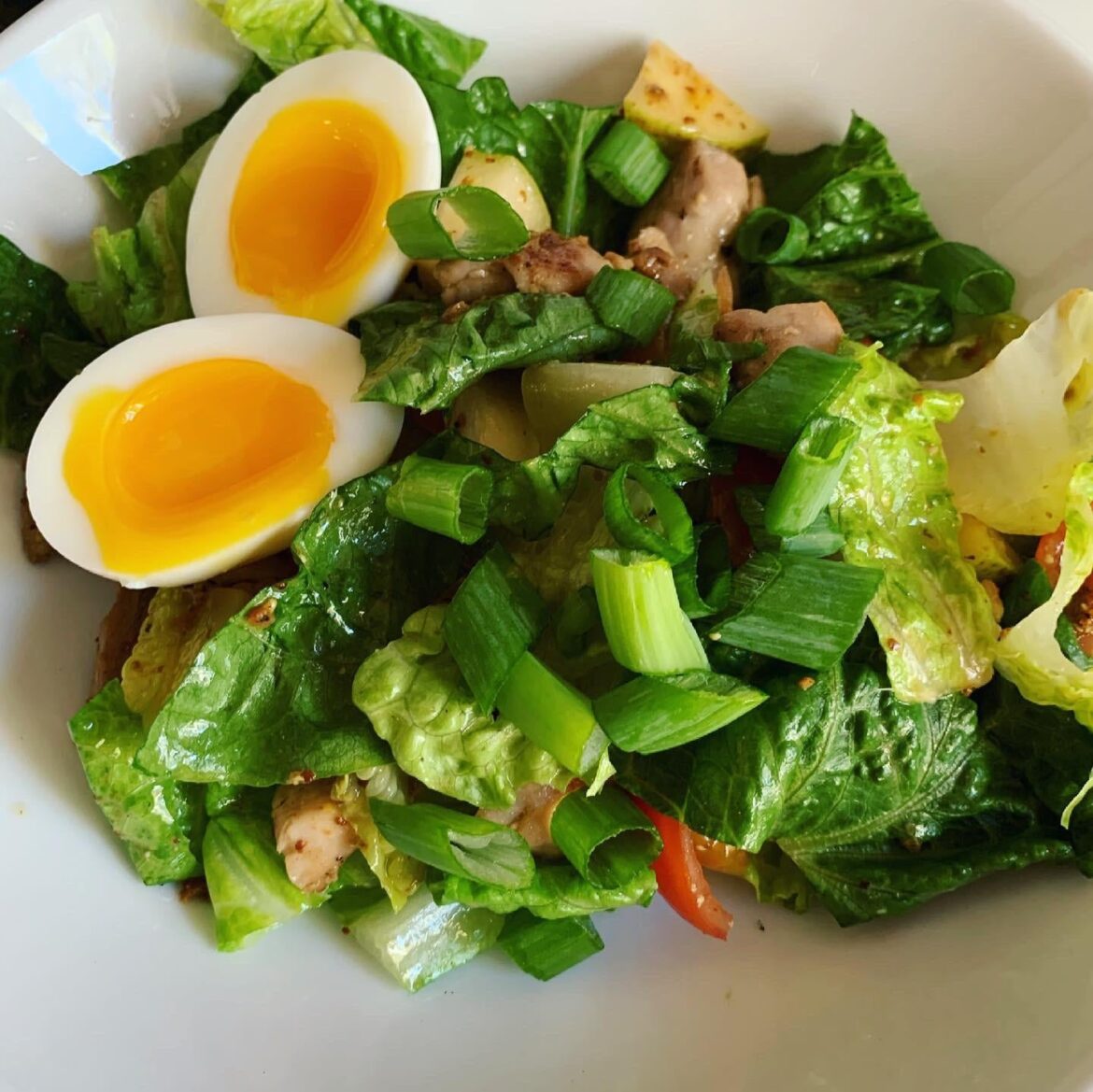 Salad with Soft Boiled Egg