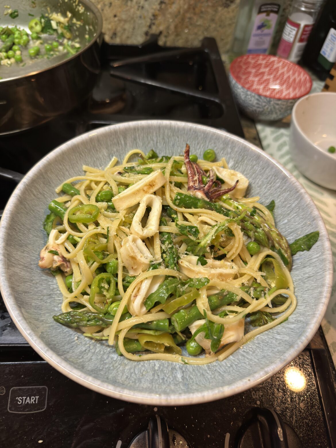 Spring Calamari Pasta