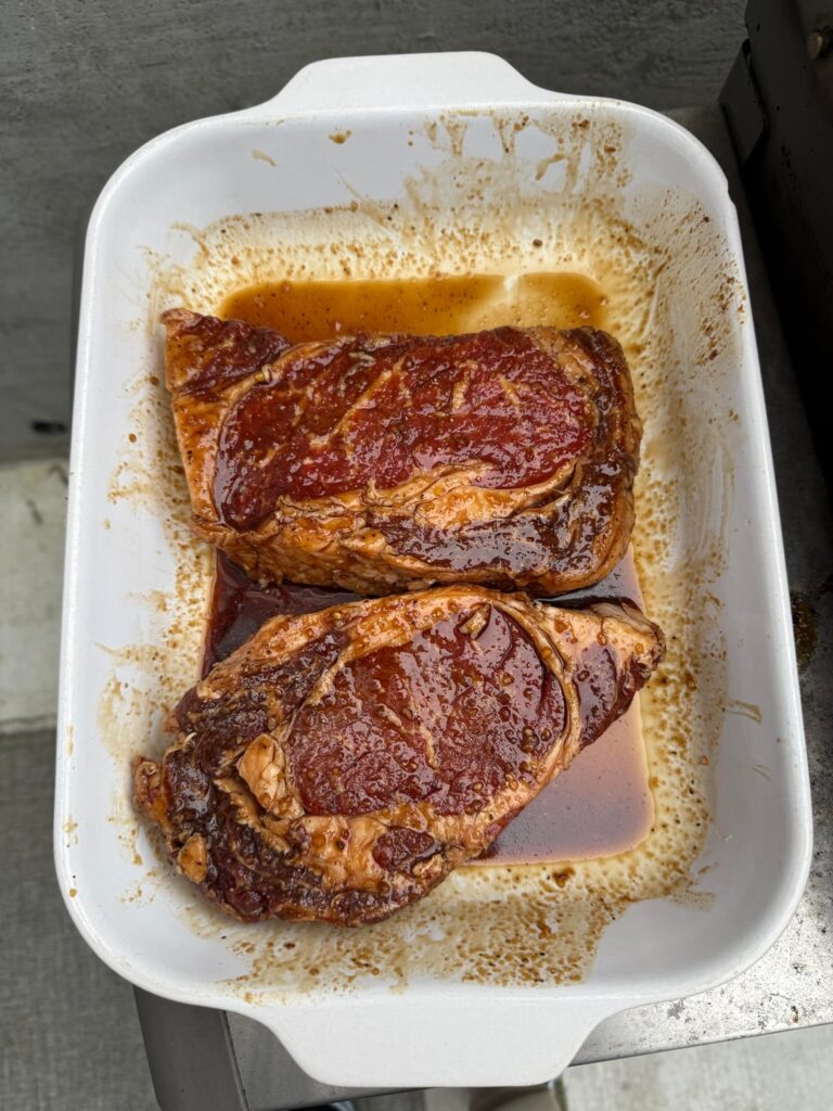 Ribeye in Asian style marinade