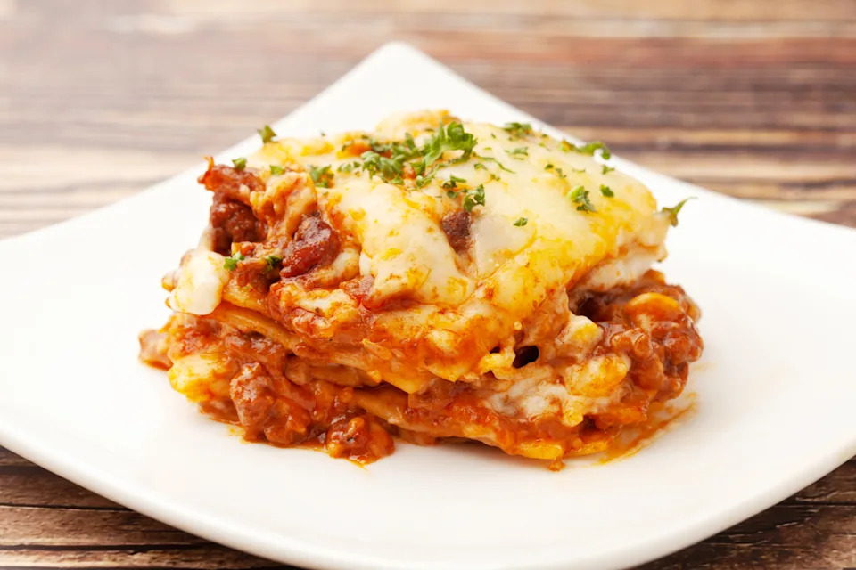 Lasagna,a popular Italian dish