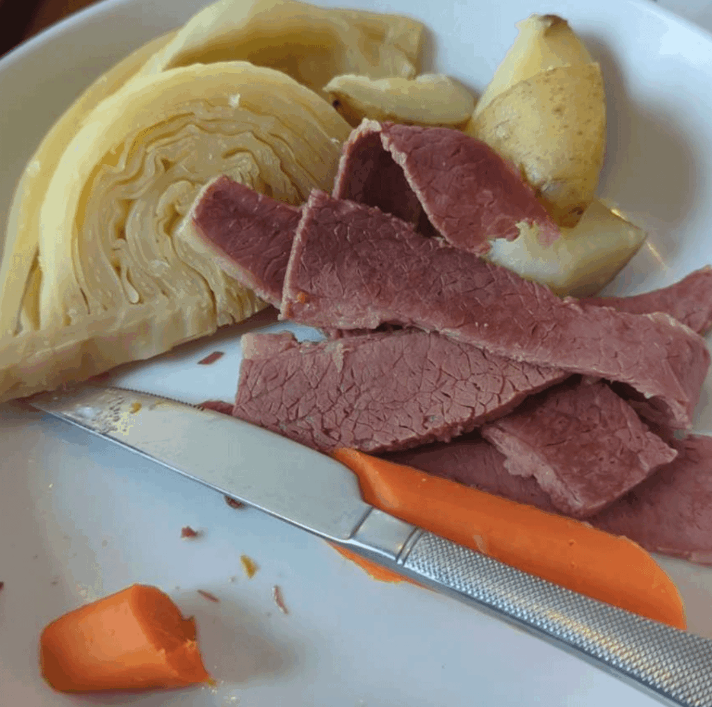 My buddy sent me this snap from his St Paddy's day dinner at a brewery