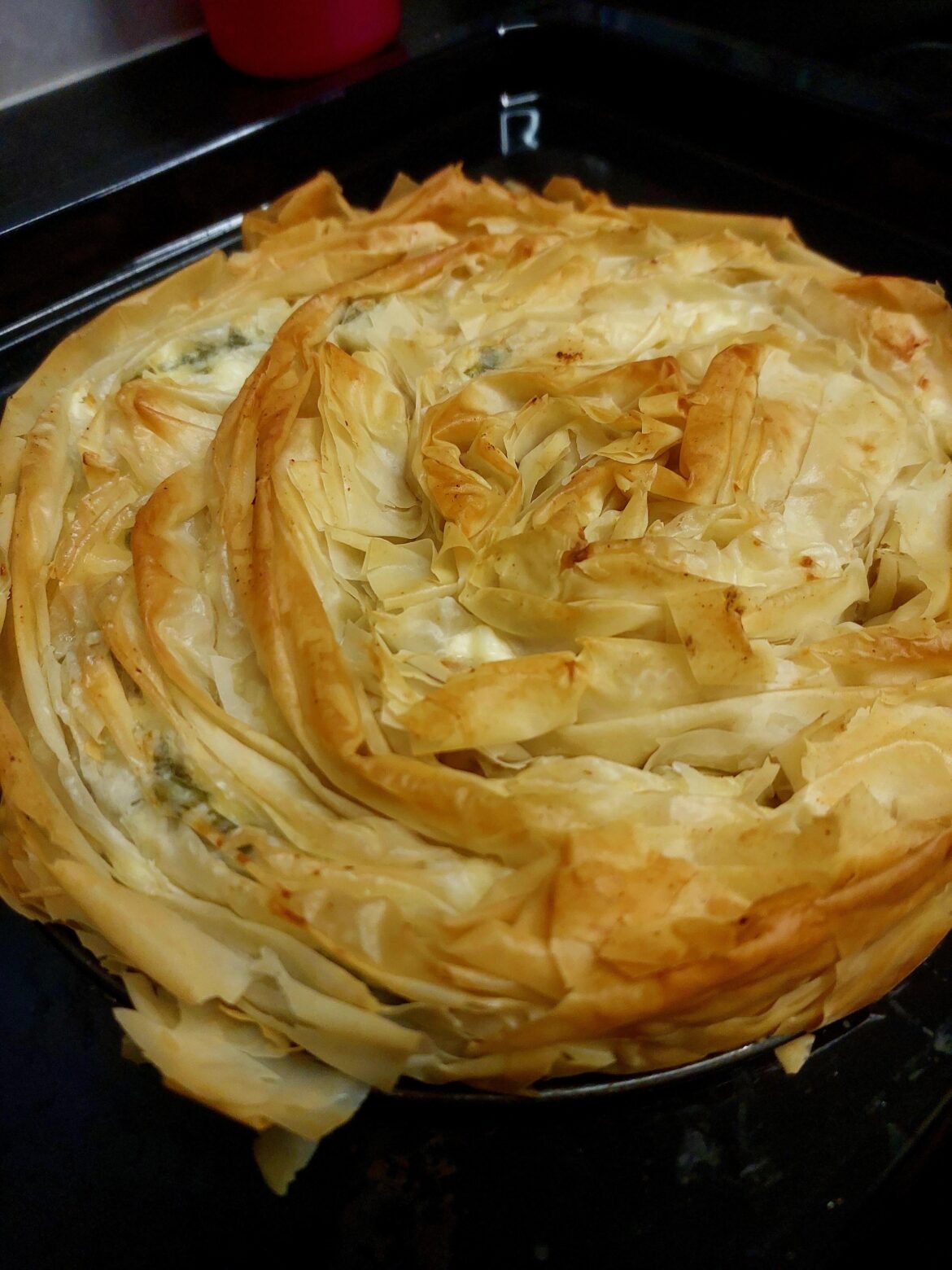 [OC] here is my homemade traditional Greek food, called spanakopita