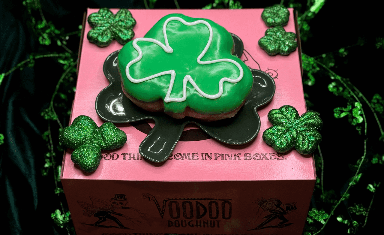four leaf clover donut