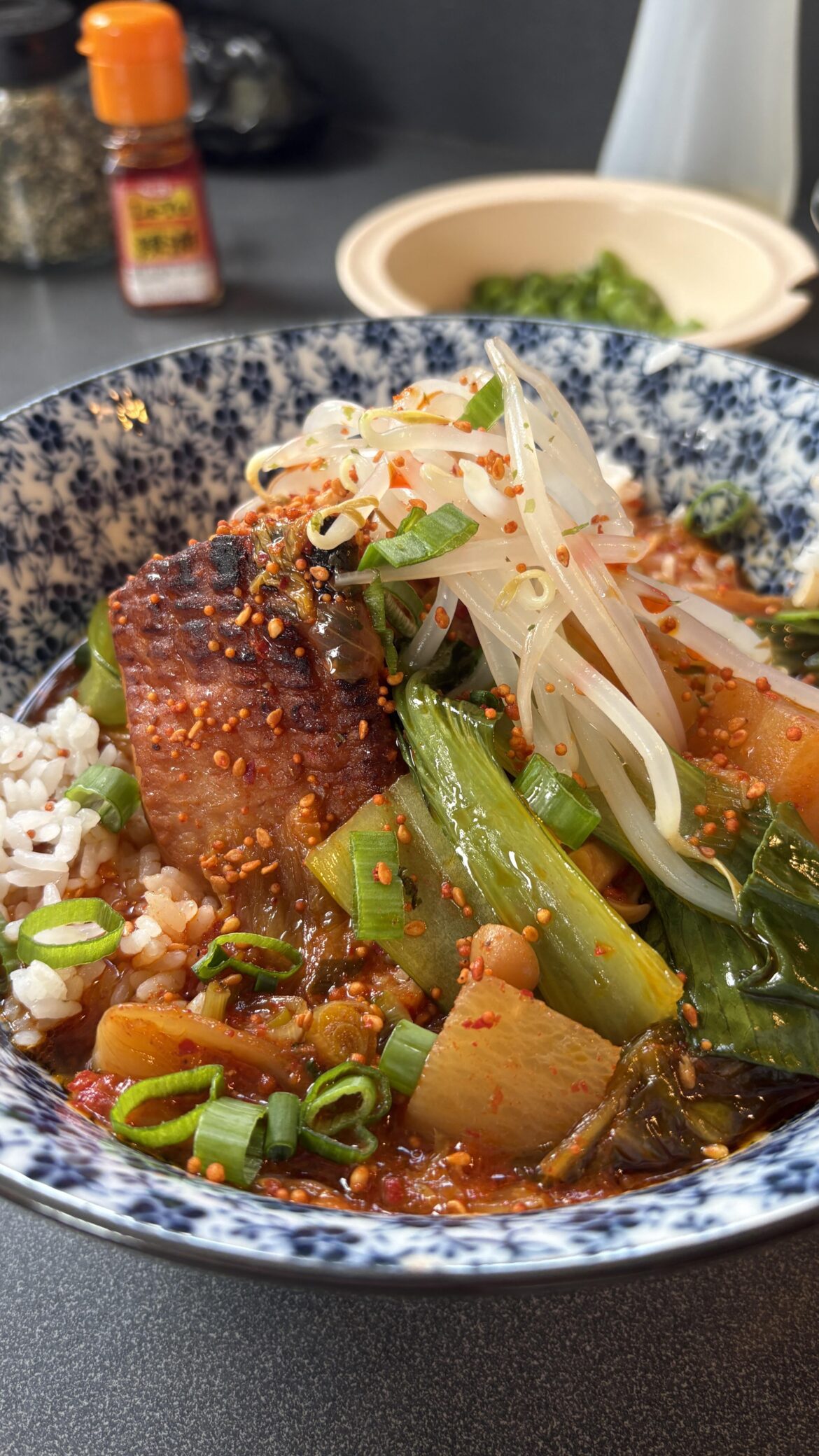 My seared pork belly kimchi stew.