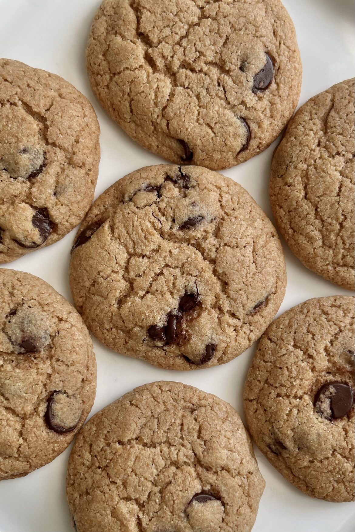 Chocolate chip cookies made with coconut oil