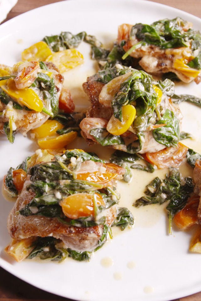 Chicken Florentine Beauty Vertical Plated