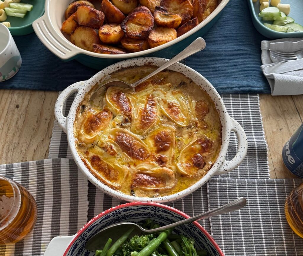 Did some baked onions with morel mushrooms, crème fraiche and fleur des alpes cheese.
