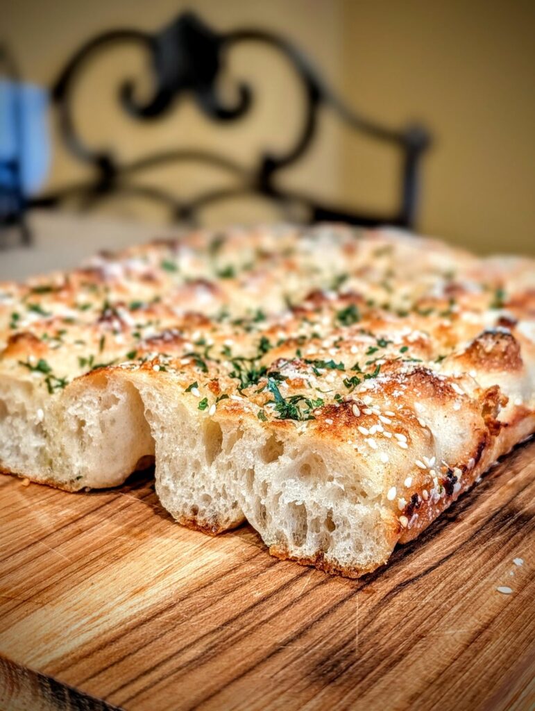 Let's normalize Sesame garlic bread focaccia 😂