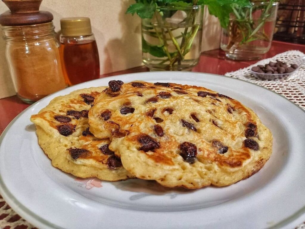 Sweet breakfast, delicious pancakes