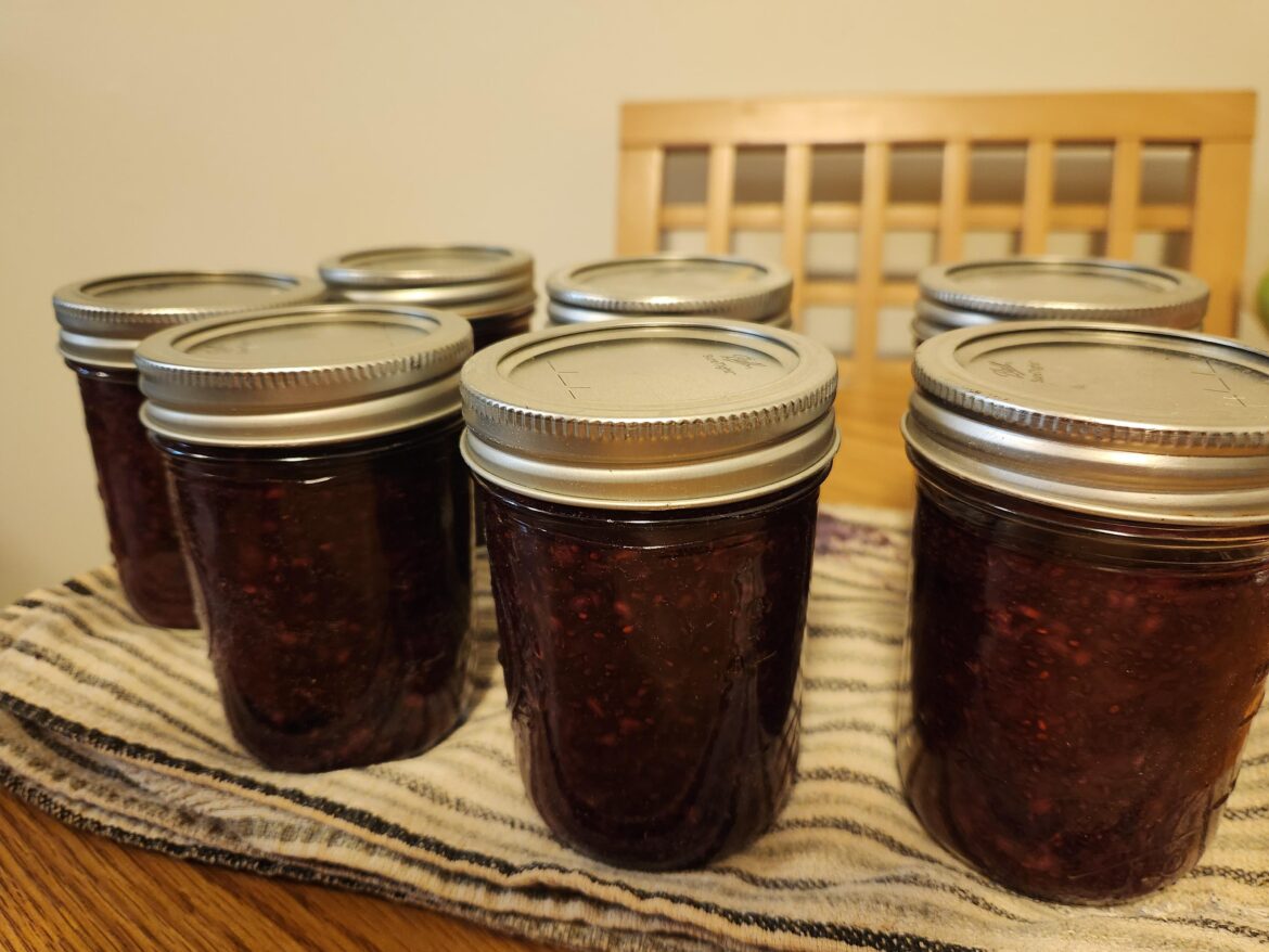 Mixed berry chia seeds jam