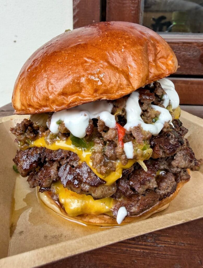 A triple patty burger is my favorite.