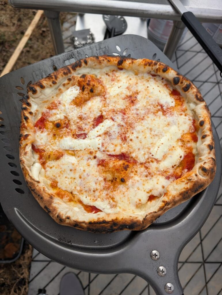Stuffed crust cheese pizza on Neapolitan crust