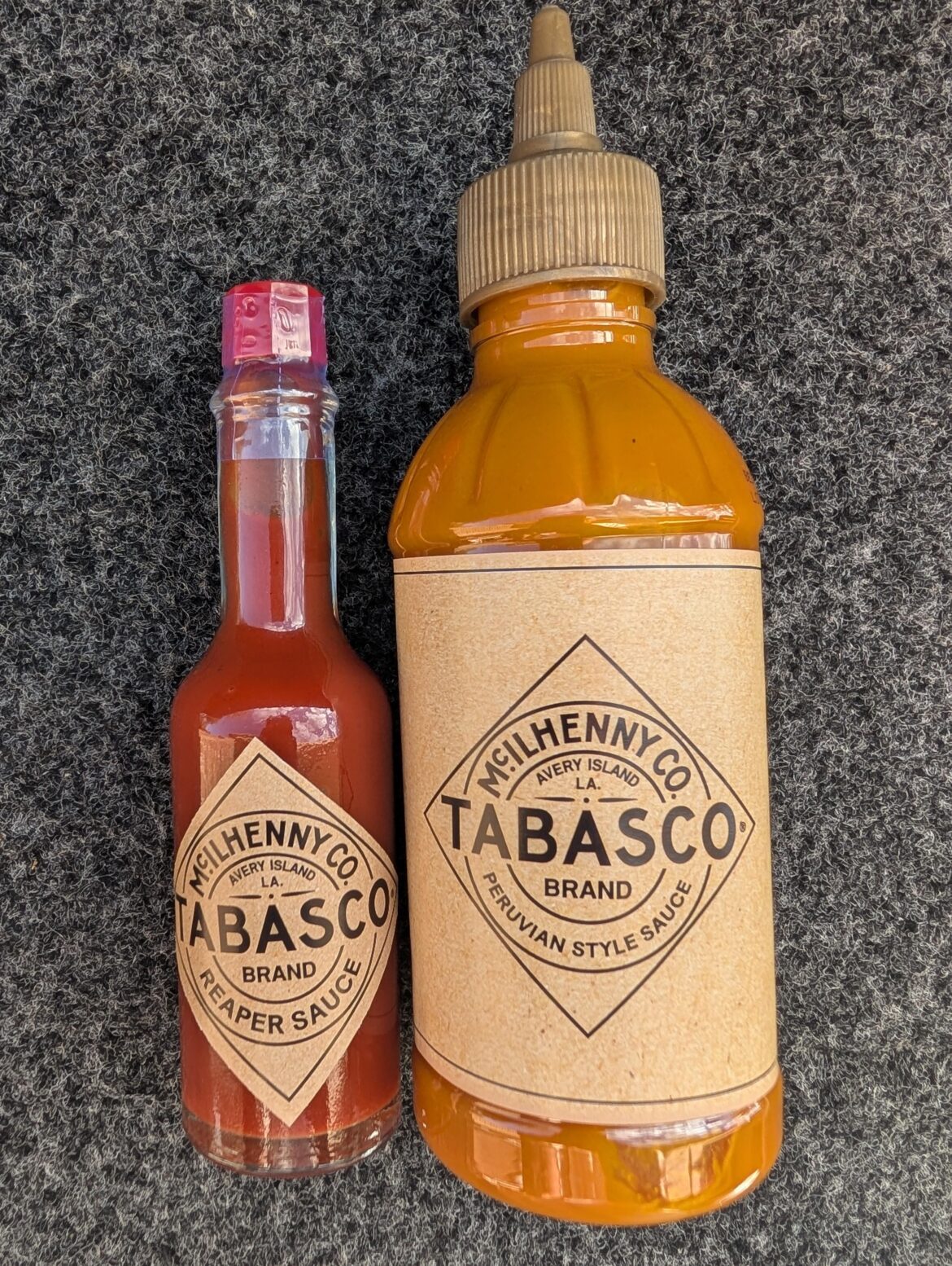 Tabasco Reaper & Peruvian style hot sauce