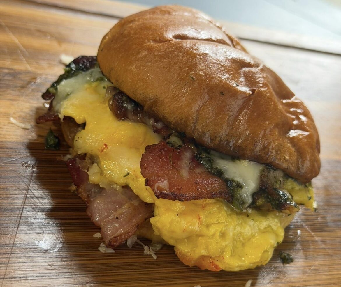 Bacon Egg and Cheese Sammy with a Chimichurri