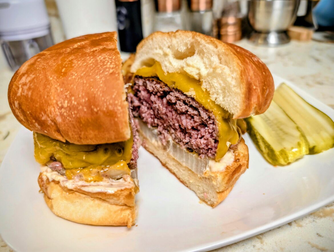 Homemade NY Pub Style Burger