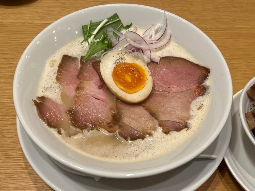 Tori paitan ramen(special) with Chashu-don in Chiba pref, Japan