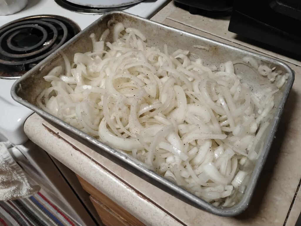Dehydrated Some Onions for My Fathers Birthday.