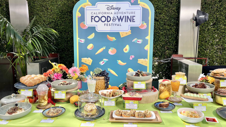 Disney California Adventure Food & Wine Festival display