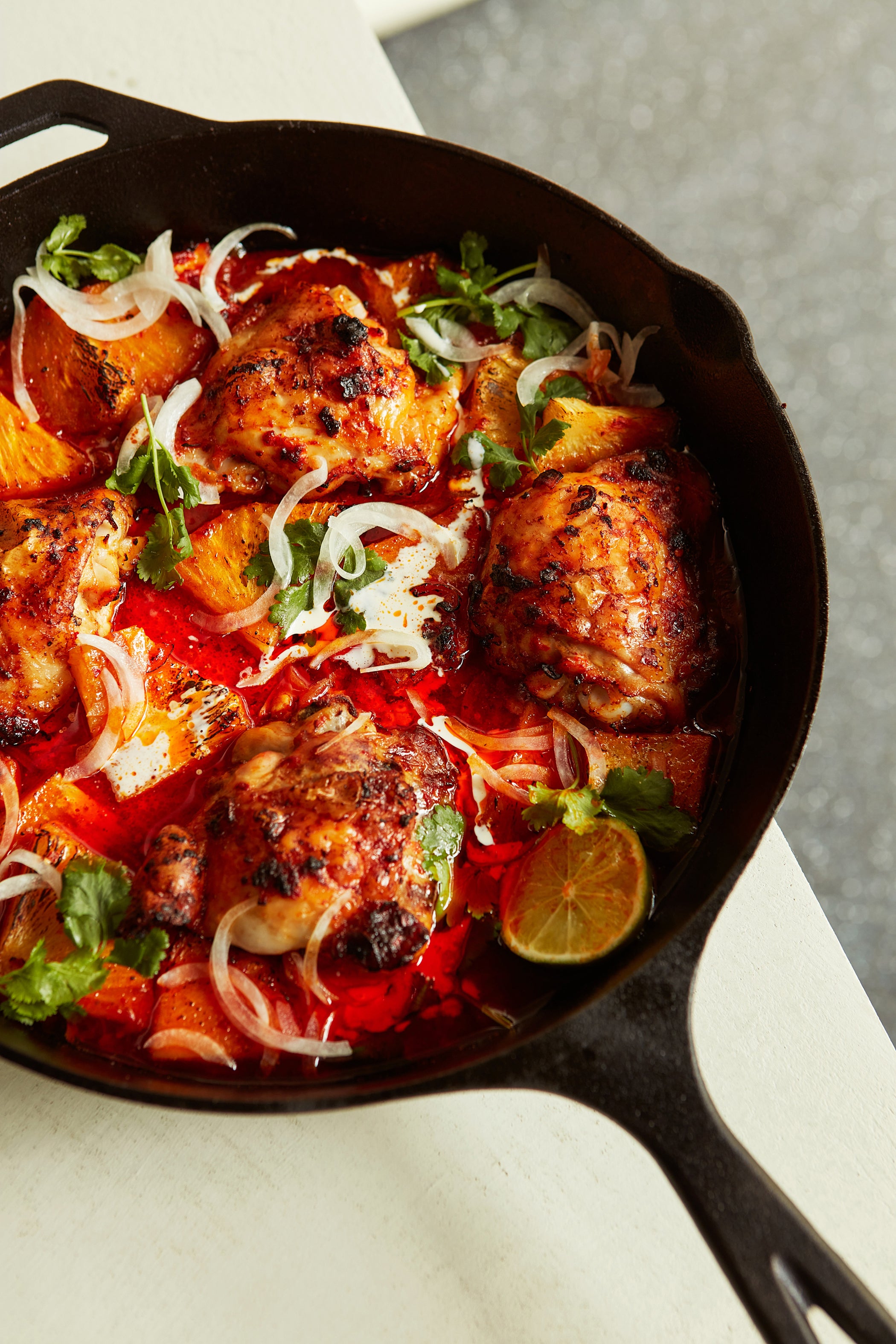 Sweet pineapple and spicy ’nduja melt into the sauce for a bold, sticky chicken dish with real kick