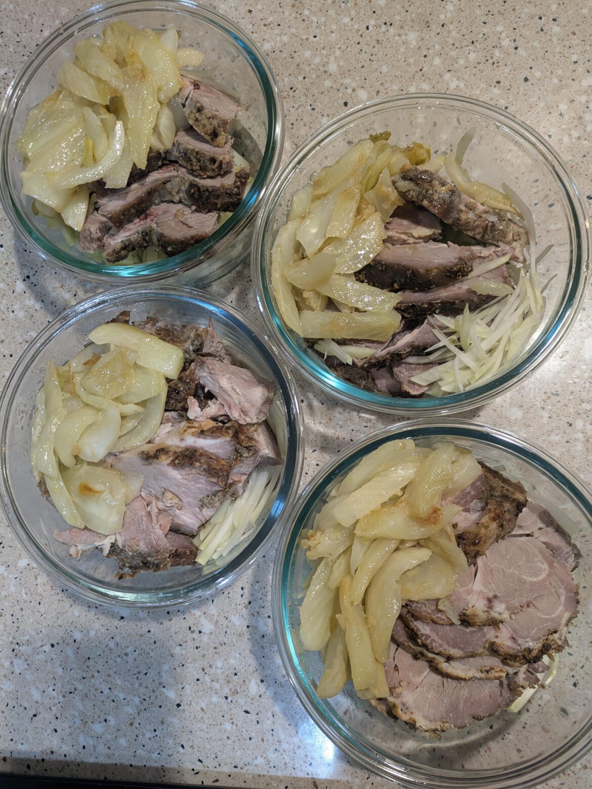 Lunches! Shoulder "Porchetta," Sauteed Fennel, and Julienned Fresh Kohlrabi