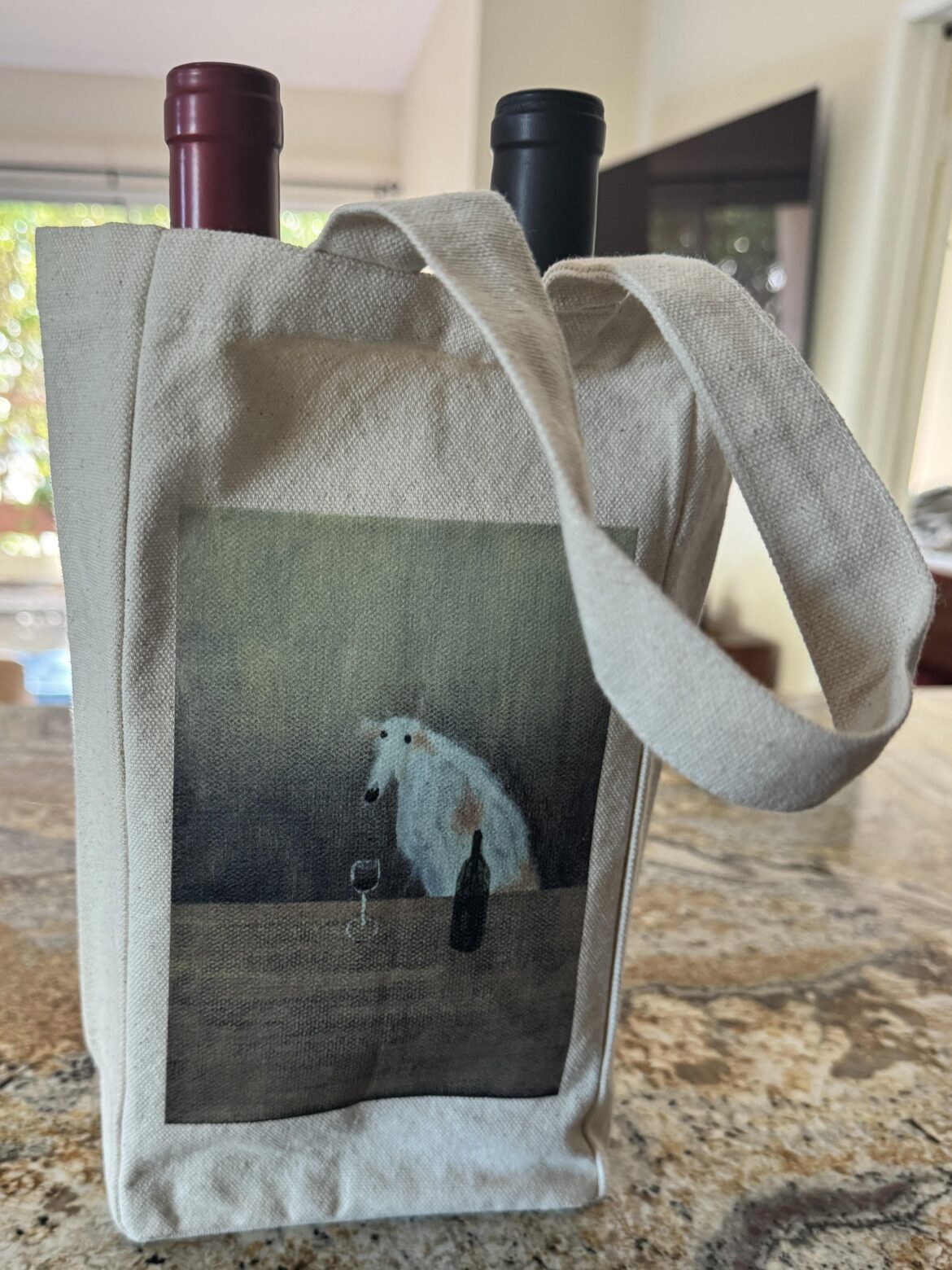 I was gifted this borzoi wine tote bag and I’m obsessed