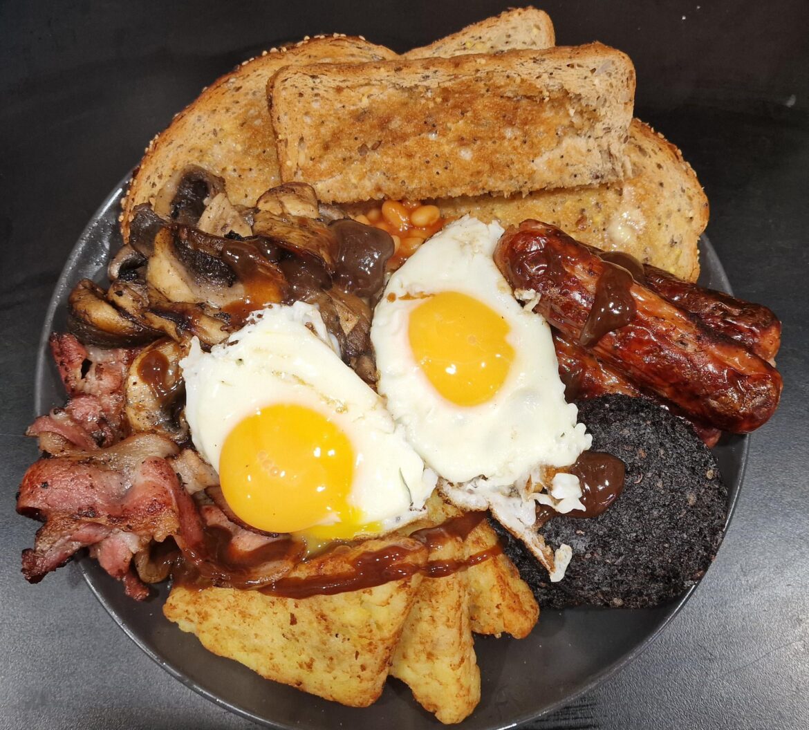 Nice late Sarurday fryup after a busy day