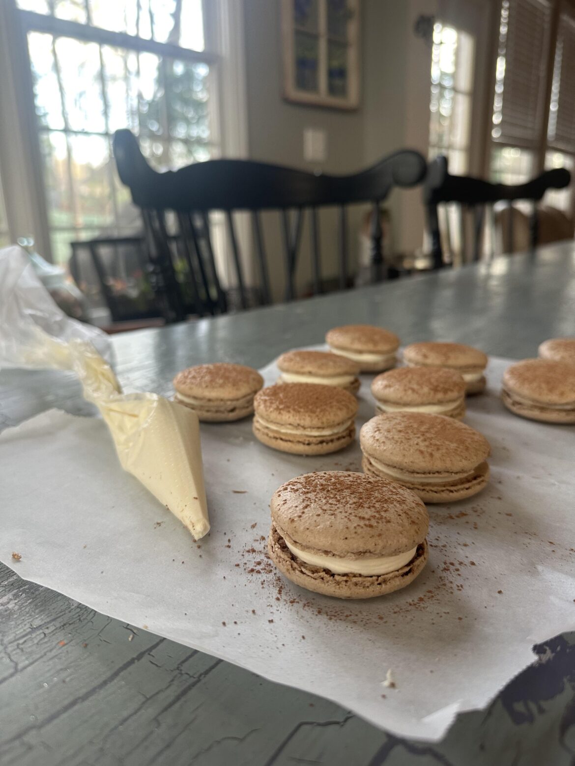 Tiramisu macarons!