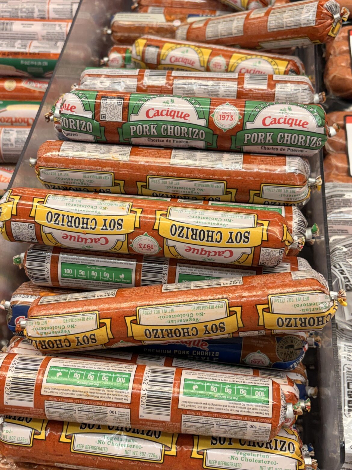 How does your HEB have soyrizo on your shelfs?