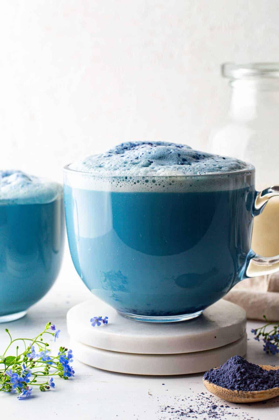 Blue Latte With Butterfly Pea Flower (Hot and Iced)