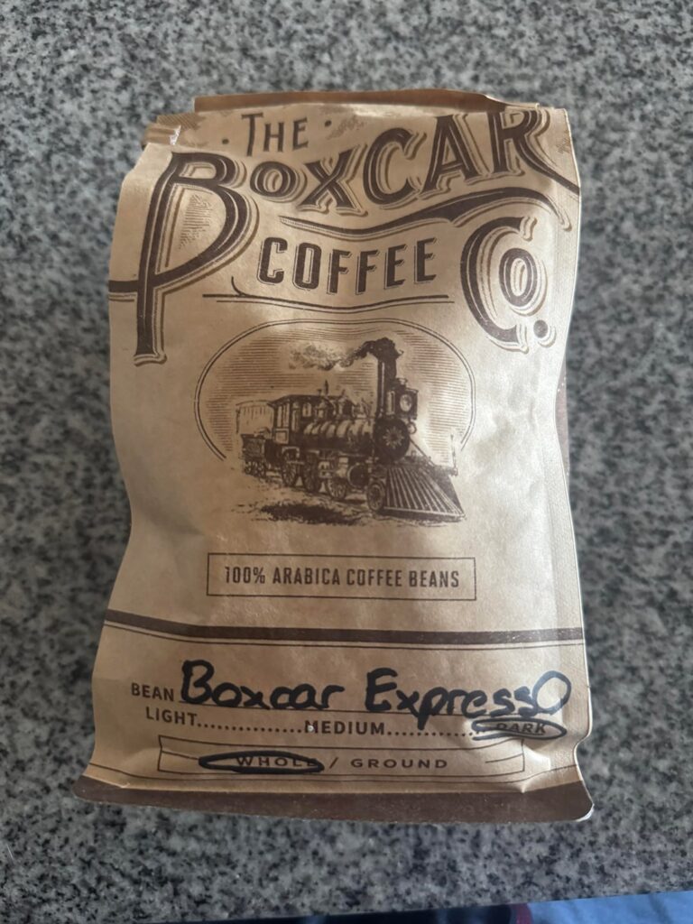 Lady at the grocery store told us to try their “expressso roast”. Didn’t realize she was serious.