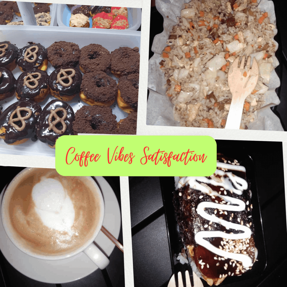 Best Addiction is Coffee ! Hot Cafe Latte and Musubi Satifies My Mind and Cravings made my day Delighted My Day :)