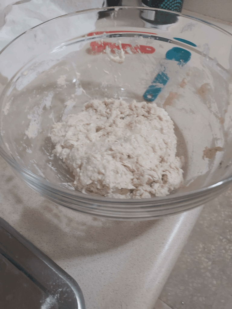 After a long long time telling myself 'i'll try baking one day', I made and devoured my first 'no knead' tonight