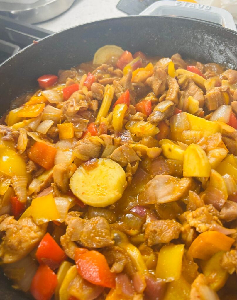 Homemade dakgalbi with whatever veggies I had
