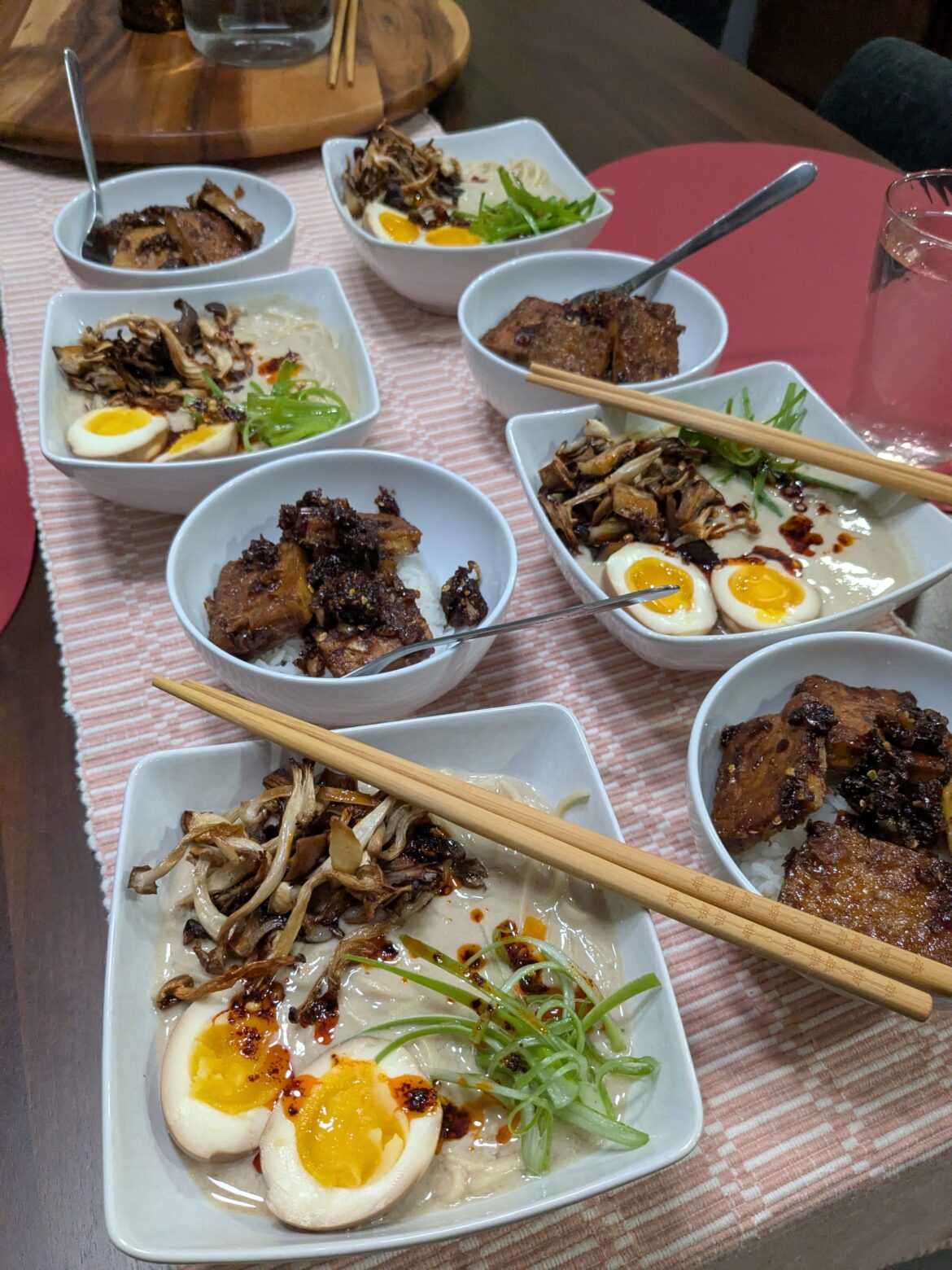 Mushroom ramen & Fried tofu were a hit with the guests!