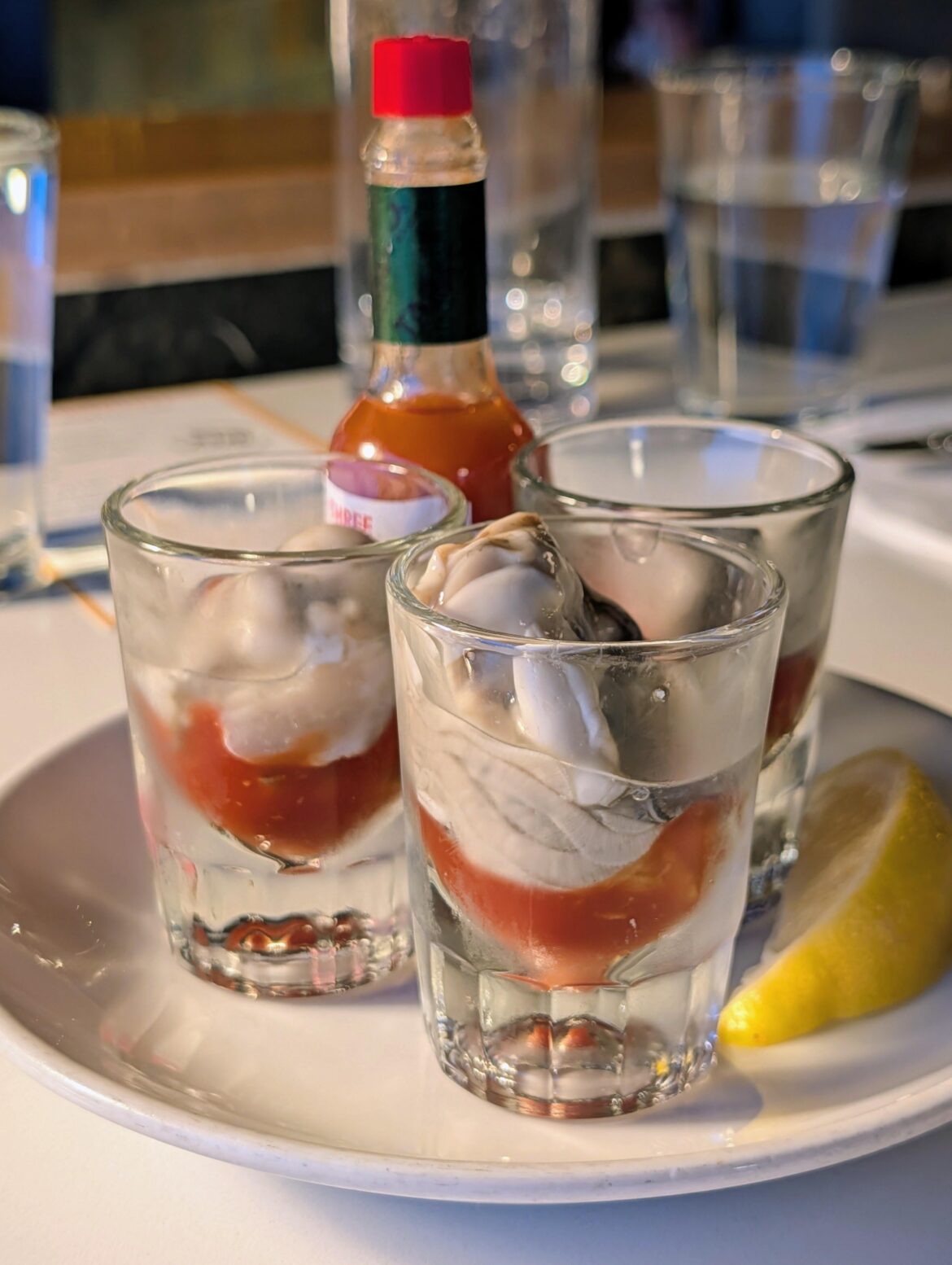 Oyster shooters at Kyllo's on the Oregon coast