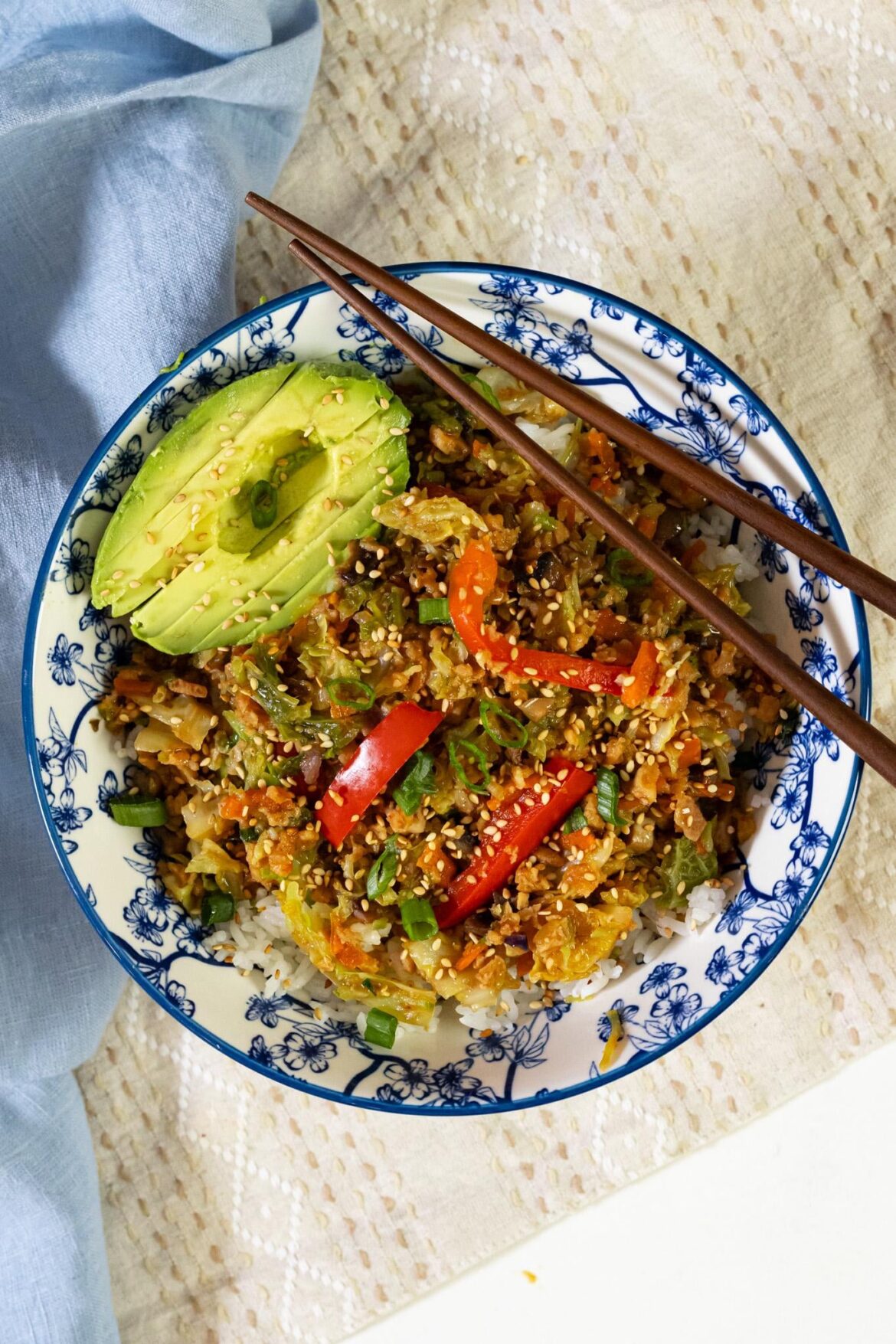 Vegan Eggroll in a Bowl