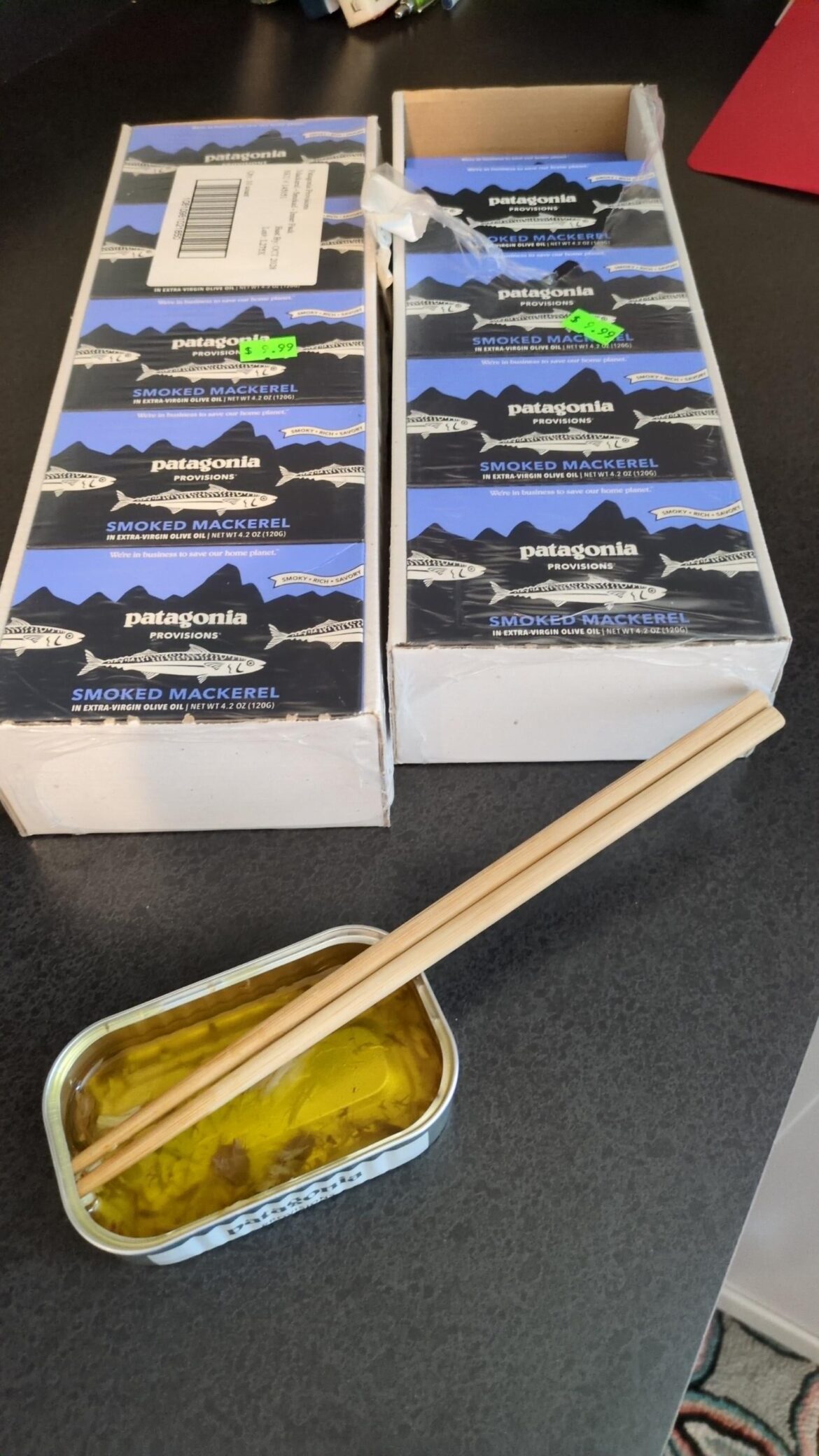 $20 for 20 cans at my local discount grocer. No idea how anything ends up here, and I don't ask.