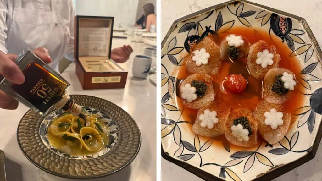 Two plates of food at a wafu italian restaurant