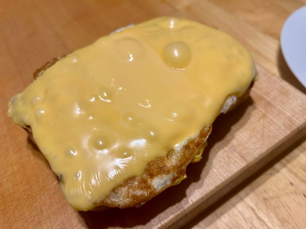 Spam, egg, and cheese on multigrain