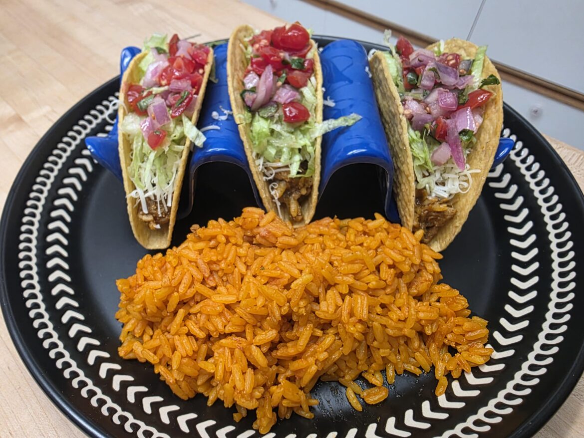 Crispy shell chicken tacos
