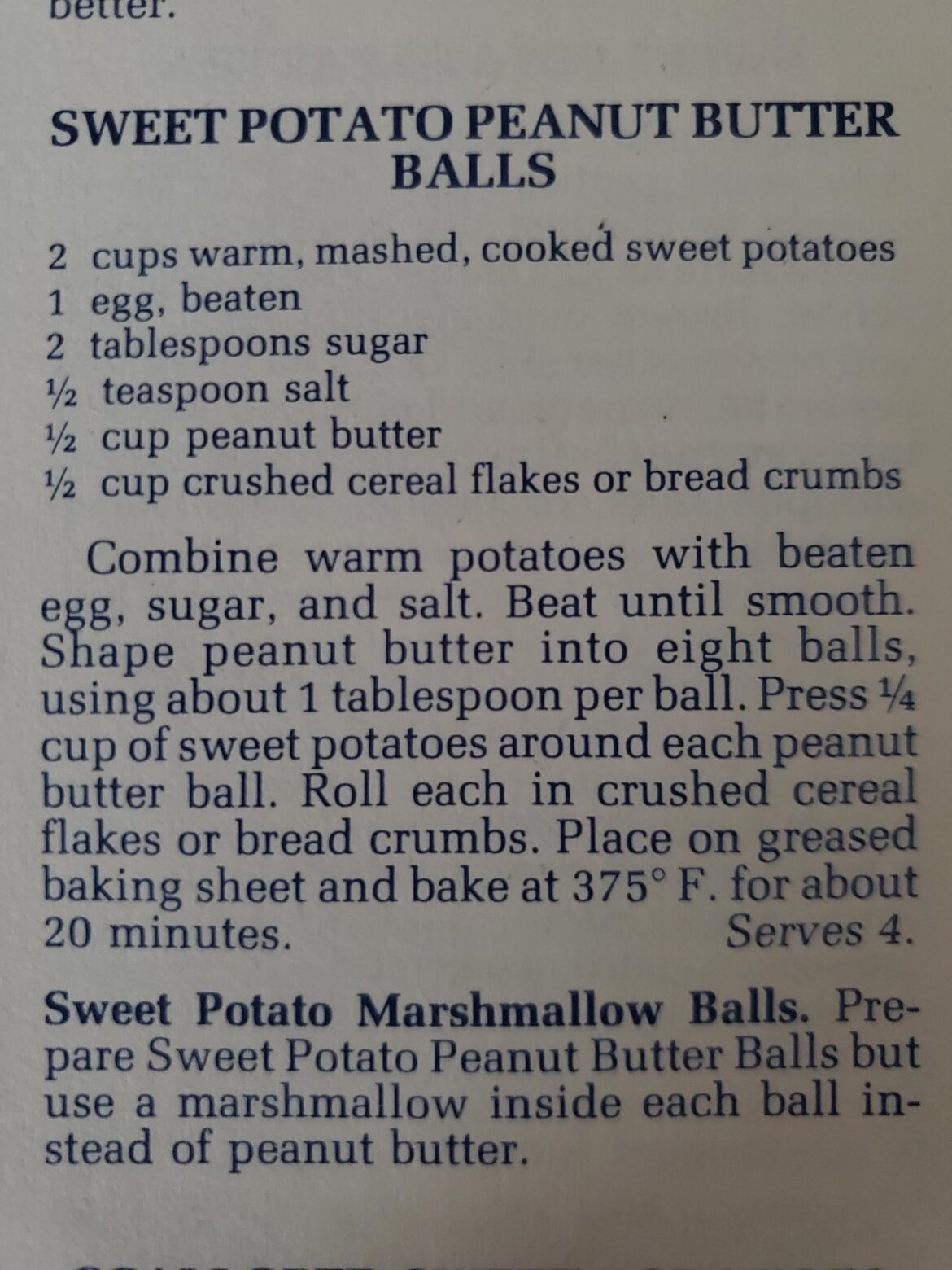 Sweet Potato Peanut Butter Balls Sweet Potato Peanut Butter Balls