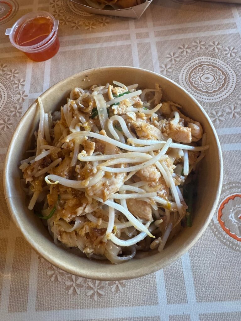 Chicken Pad Thai & Spring Rolls from local Thai place, so fresh.